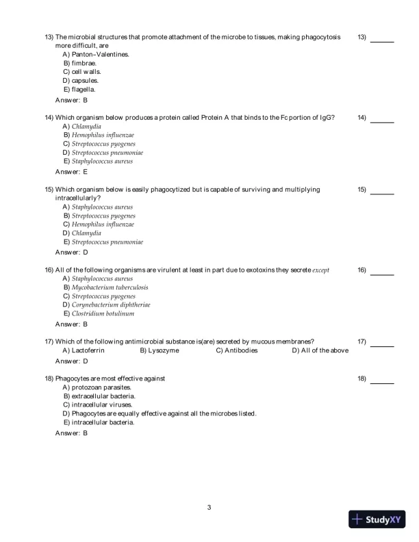 Clinical Laboratory Immunology, 1st Edition Test Bank - Page 4 preview image