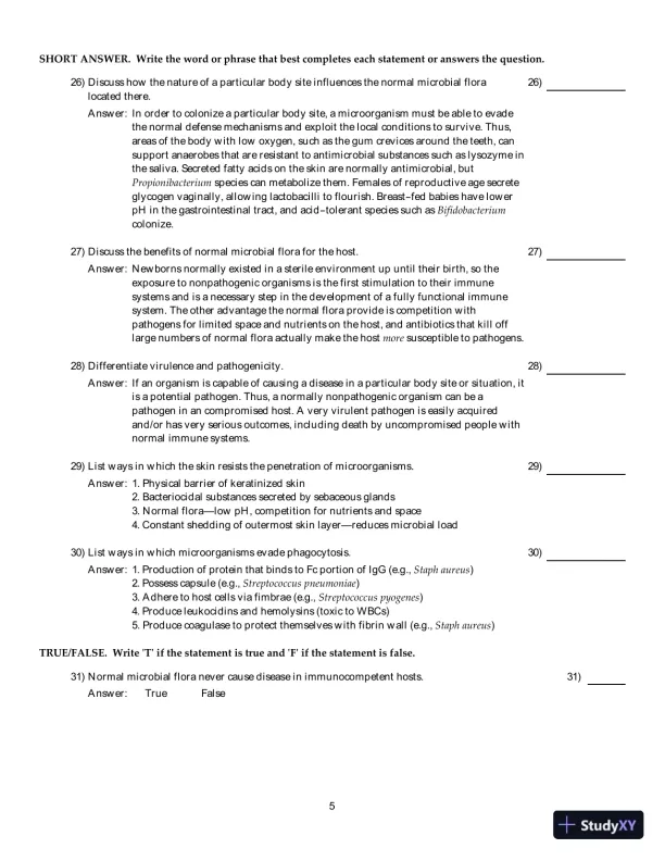 Clinical Laboratory Immunology, 1st Edition Test Bank - Page 6 preview image