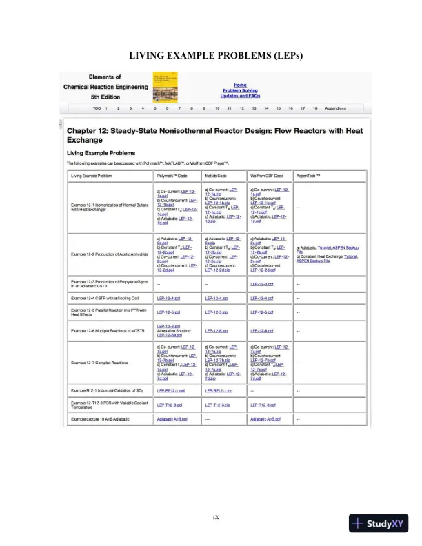 Essentials of Chemical Reaction Engineering, 2nd Edition Solution Manual - Page 12 preview image