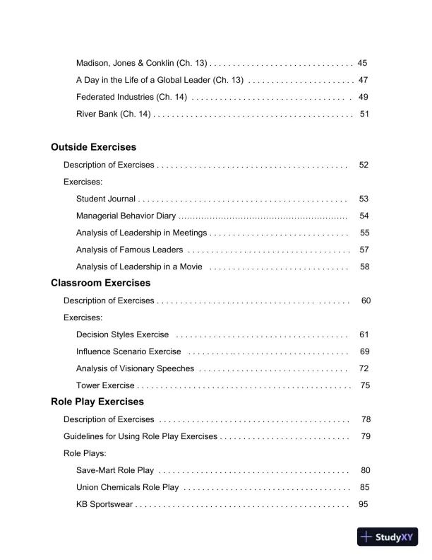 Solution Manual for Leadership in Organizations, 9th Edition - Page 4 preview image