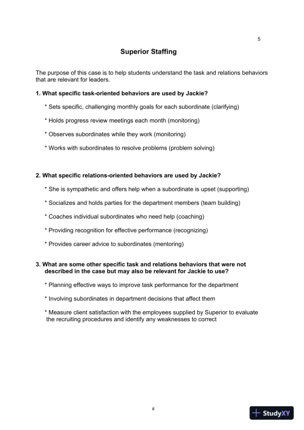 Solution Manual for Leadership in Organizations, 9th Edition - Page 9 preview image