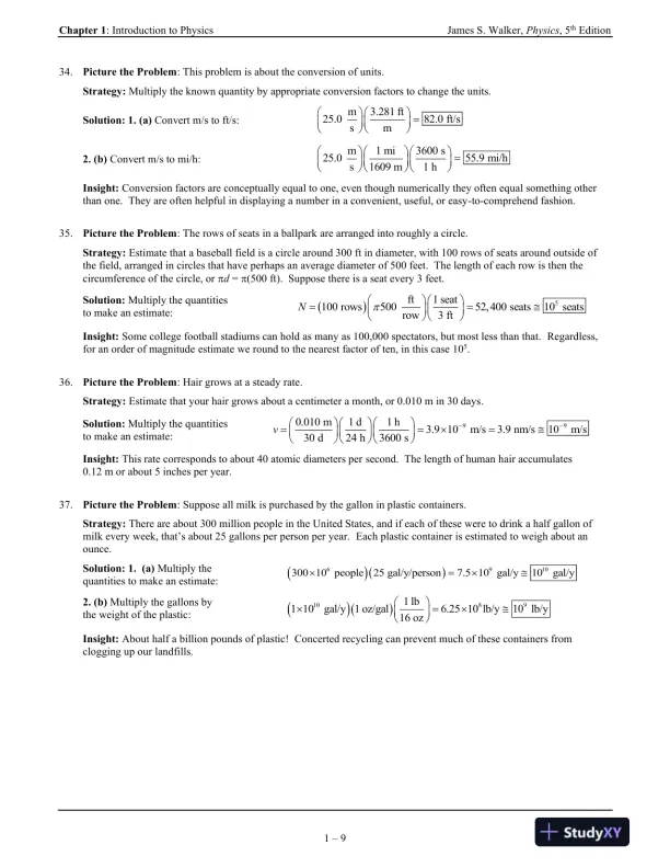 Solution Manual for Physics, 5th Edition - Page 10 preview image