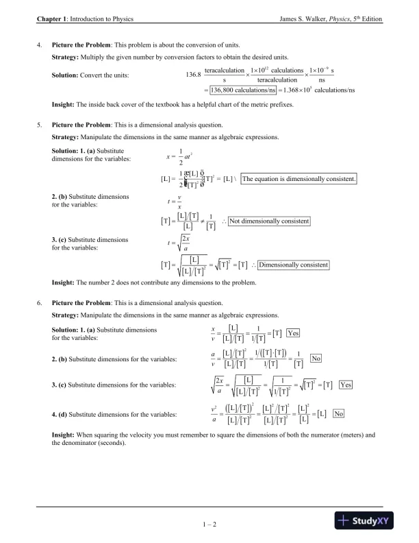 Solution Manual for Physics, 5th Edition - Page 3 preview image