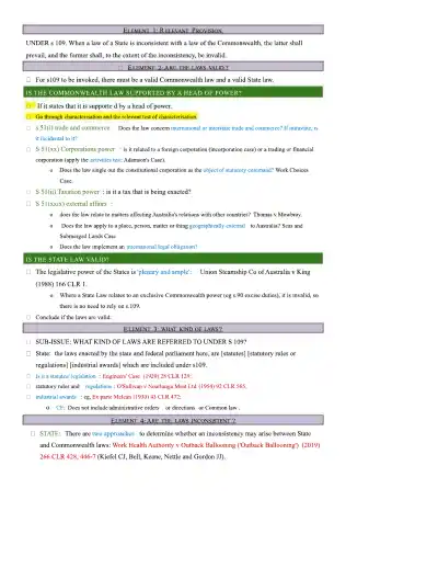 Section 109 of the Australian Constitution - Page 1 preview image