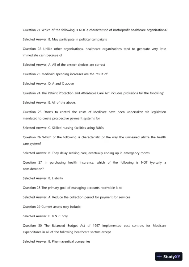 Liberty University BUSI 311 Quiz 4 Complete Solutions Correct Answers Key - Page 6 preview image