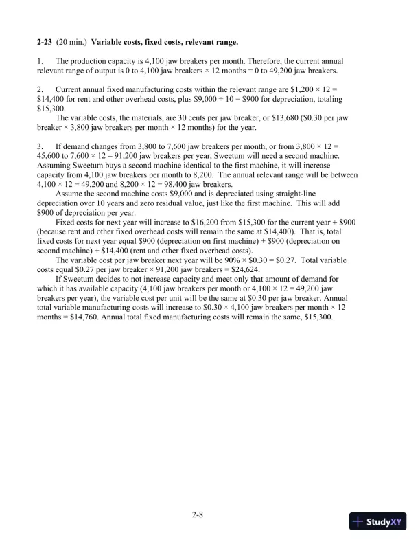 Solution Manual For Cost Accounting, 14th Edition - Page 25 preview image