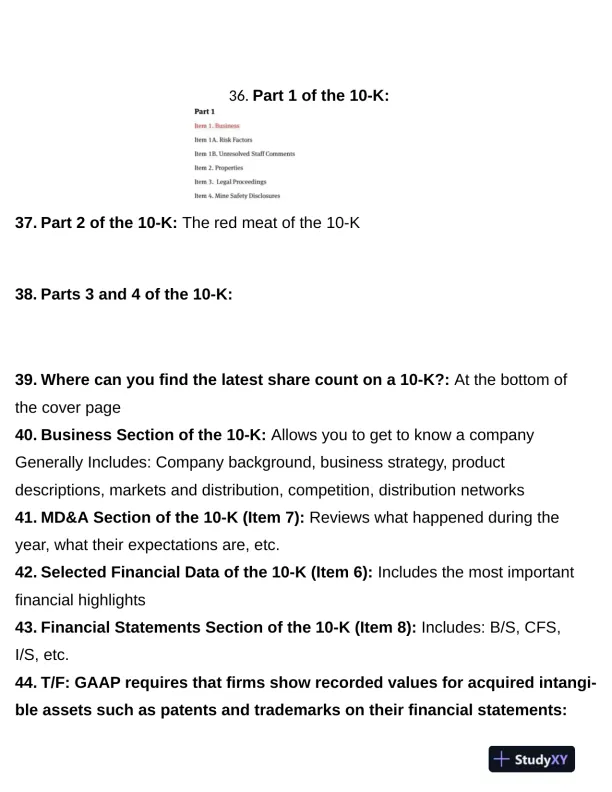 2023 Wall Street Accounts Course Exam With Answers (222 Solved Questions) - Page 10 preview image