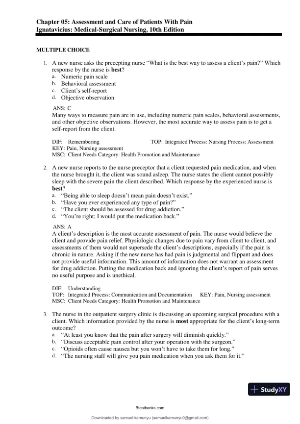 Test Bank for Medical-Surgical Nursing: Concepts for Interprofessional Collaborative Care, 10th Edition (Chapters 1-69) - Page 29 preview image