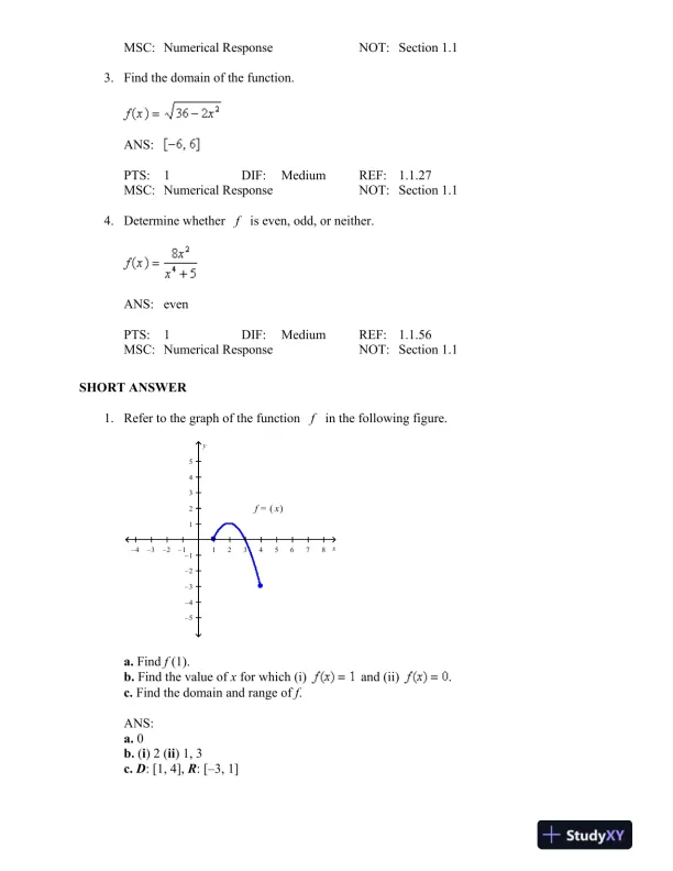 Essential Calculus: Early Transcendentals 2nd Edition Test Bank - Page 8 preview image
