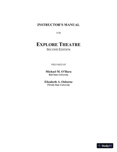 Test Bank for Revel for Explore Theatre: A Backstage Pass, 2nd Edition - Page 1 preview image