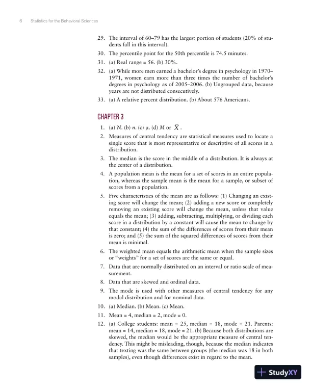 Essential Statistics for the Behavioral Sciences Brief Edition Solution Manual - Page 7 preview image