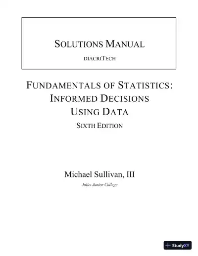 Solution Manual for Fundamentals of Statistics, 6th Edition - Page 1 preview image