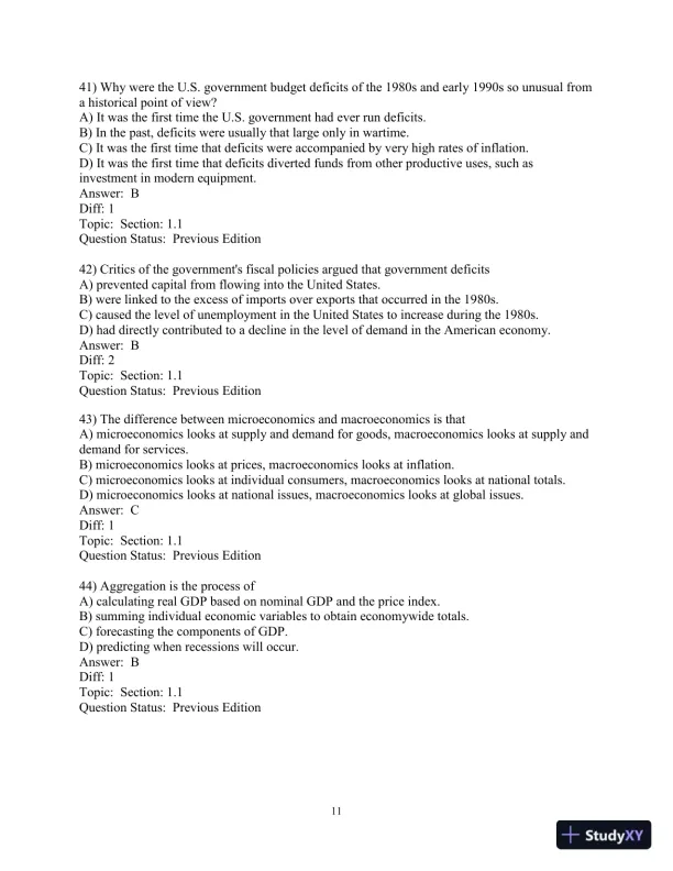 Test Bank for Macroeconomics, 10th Edition - Page 12 preview image