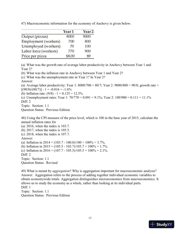 Test Bank for Macroeconomics, 10th Edition - Page 14 preview image