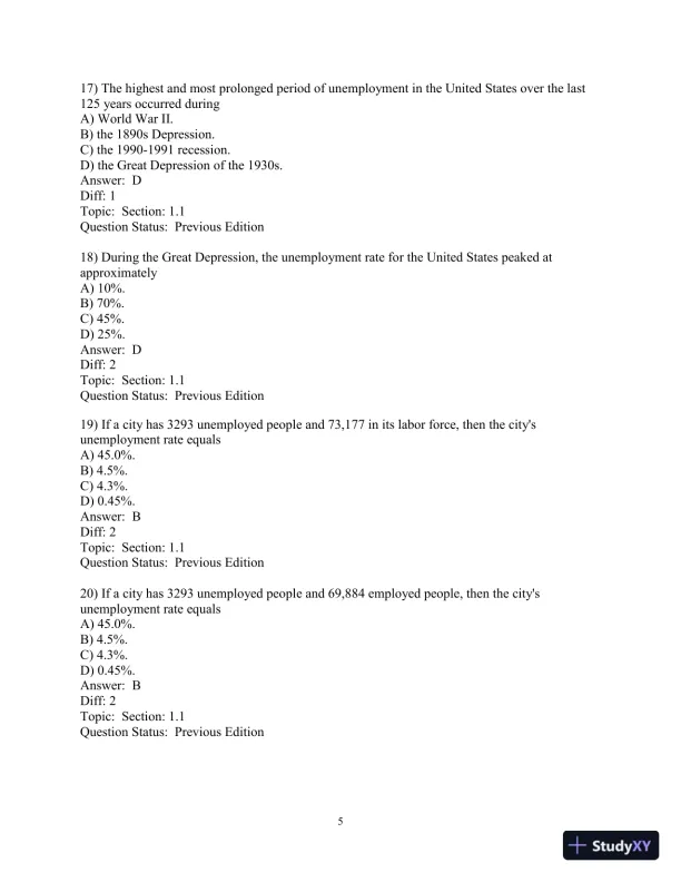 Test Bank for Macroeconomics, 10th Edition - Page 6 preview image