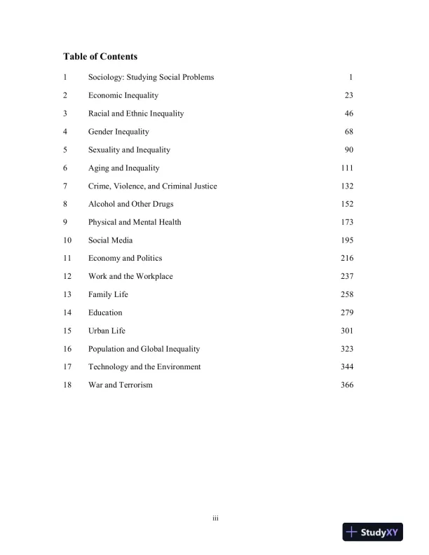Test Bank for Social Problems, 8th Edition - Page 3 preview image