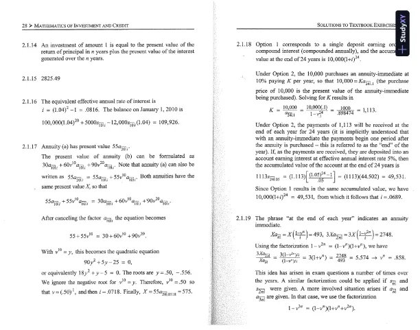 Solution Manual For Mathematics Of Investment And Credit, 5th Edition - Page 16 preview image