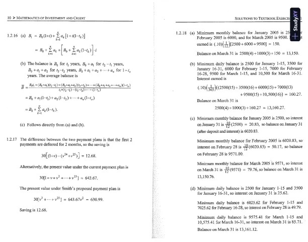 Solution Manual For Mathematics Of Investment And Credit, 5th Edition - Page 7 preview image