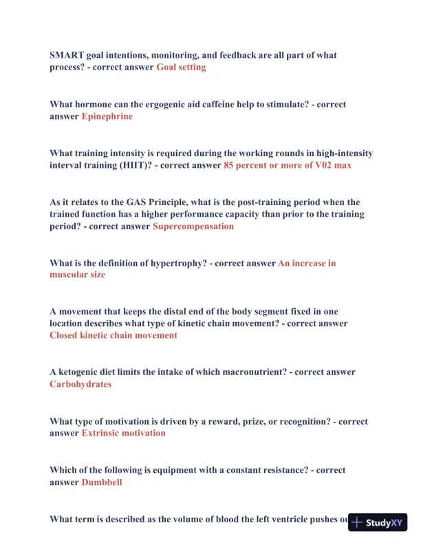 2023-2024 ISSA Final Real Exam Test Bank with Answers (177 Solved Questions) - Page 9 preview image