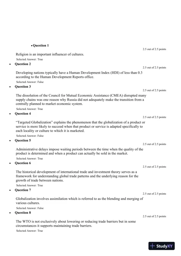 Liberty University BUSI 303 Exam 1 Complete Solutions Correct Answers Key - Page 4 preview image