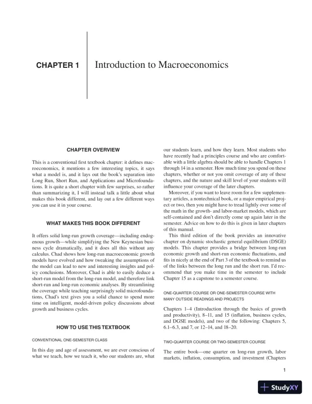 Macroeconomics, Third Edition Solution Manual - Page 4 preview image