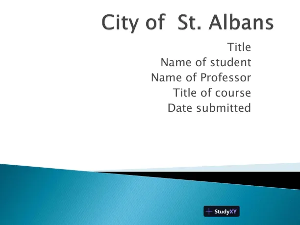 City Of St. Albans - Page 1 preview image
