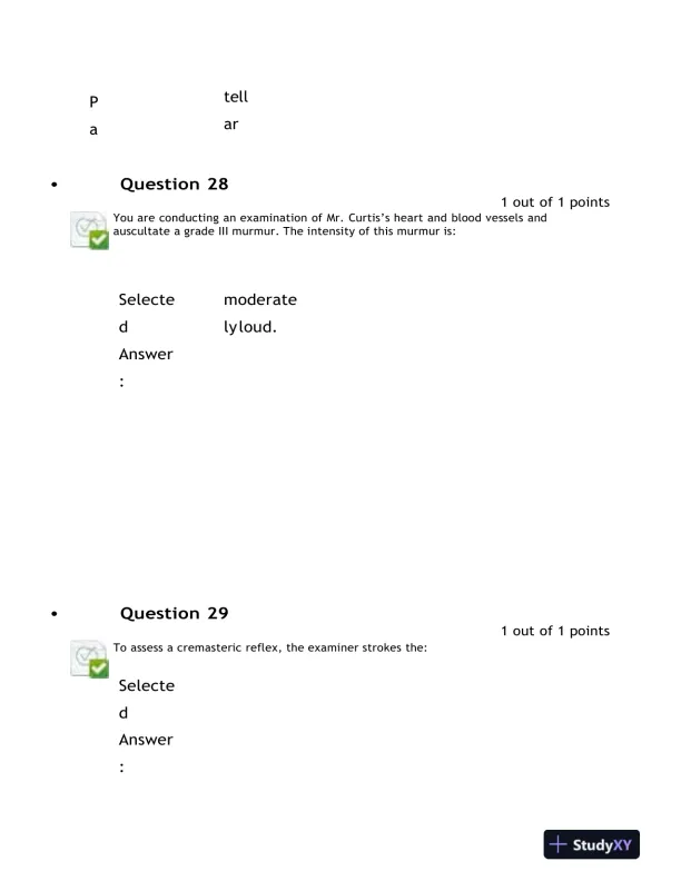 2021-2022 NURS6512 Nursing Diagnosis Final Exam With Answers (100 Solved Questions) - Page 15 preview image