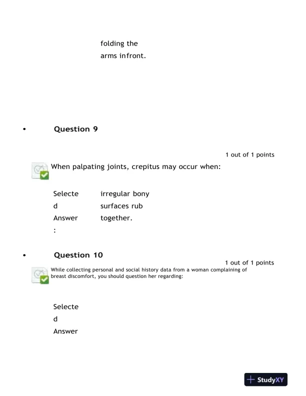 2021-2022 NURS6512 Nursing Diagnosis Final Exam With Answers (100 Solved Questions) - Page 5 preview image