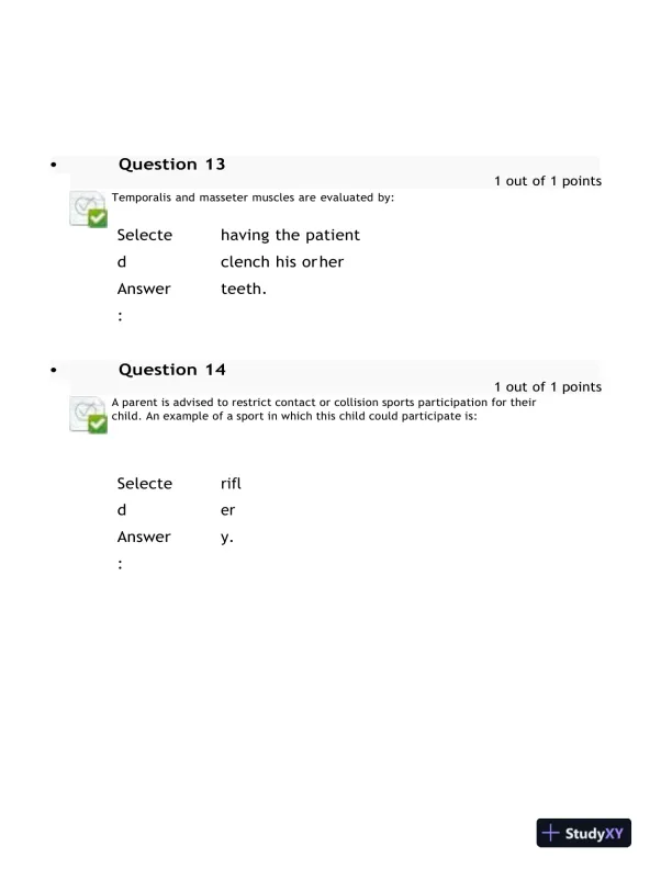 2021-2022 NURS6512 Nursing Diagnosis Final Exam With Answers (100 Solved Questions) - Page 7 preview image
