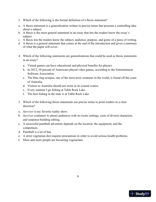 IDEAS & Aims For College Writing, MLA Update Test Bank - Page 12 preview image