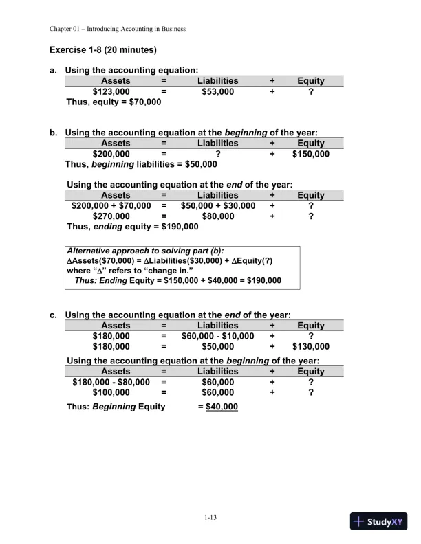 Solution Manual for Financial Managerial Accounting, 4th edition - Page 14 preview image