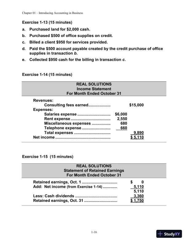 Solution Manual for Financial Managerial Accounting, 4th edition - Page 17 preview image