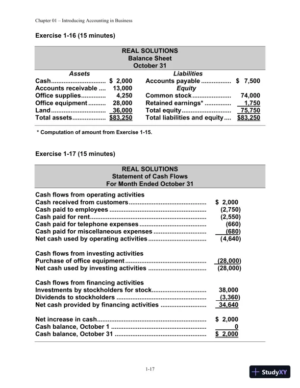 Solution Manual for Financial Managerial Accounting, 4th edition - Page 18 preview image