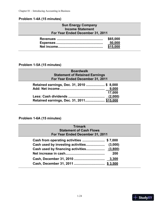 Solution Manual for Financial Managerial Accounting, 4th edition - Page 25 preview image