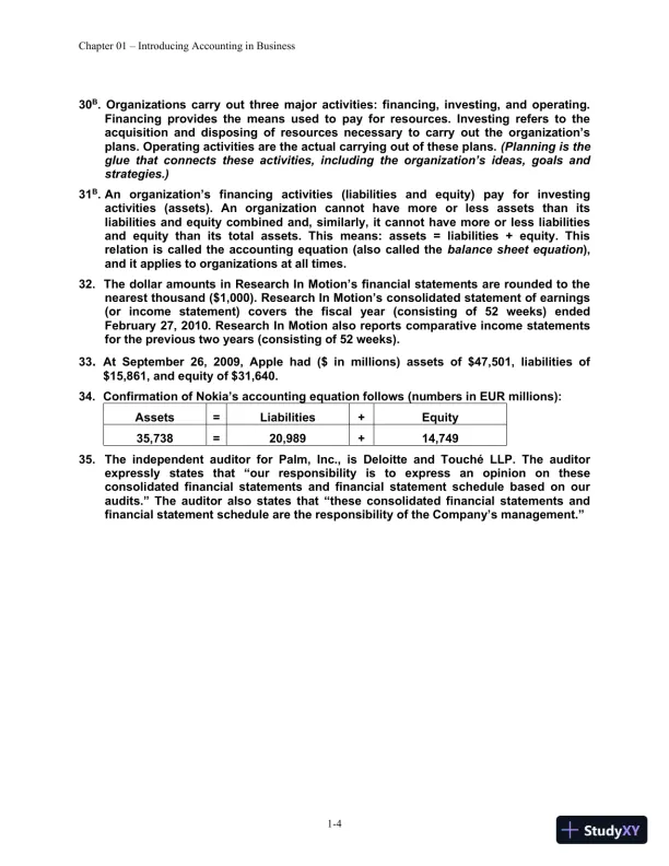 Solution Manual for Financial Managerial Accounting, 4th edition - Page 5 preview image