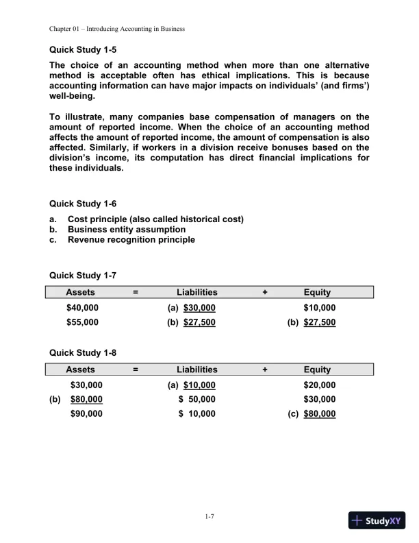 Solution Manual for Financial Managerial Accounting, 4th edition - Page 8 preview image