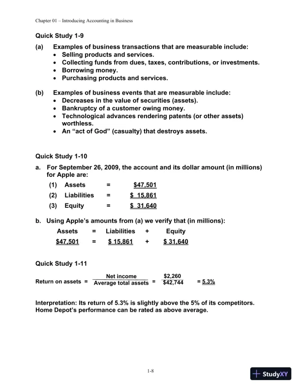 Solution Manual for Financial Managerial Accounting, 4th edition - Page 9 preview image