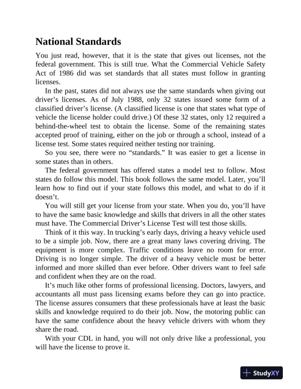 CDL: Commercial Driver's License Truck Driver's Test, 5th Edition (2023) - Page 16 preview image