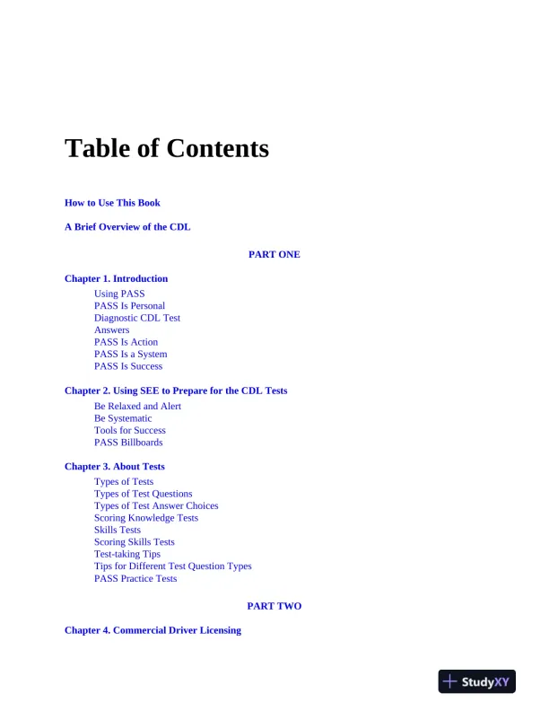 CDL: Commercial Driver's License Truck Driver's Test, 5th Edition (2023) - Page 7 preview image