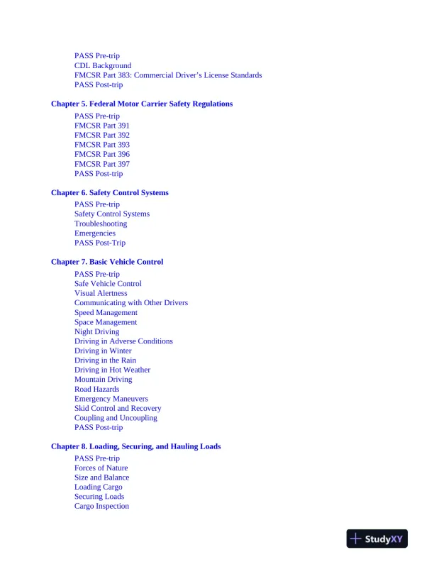 CDL: Commercial Driver's License Truck Driver's Test, 5th Edition (2023) - Page 8 preview image