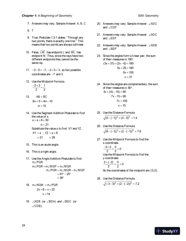 Solution Manual for Geometry, 1st Edition - Page 28 preview image