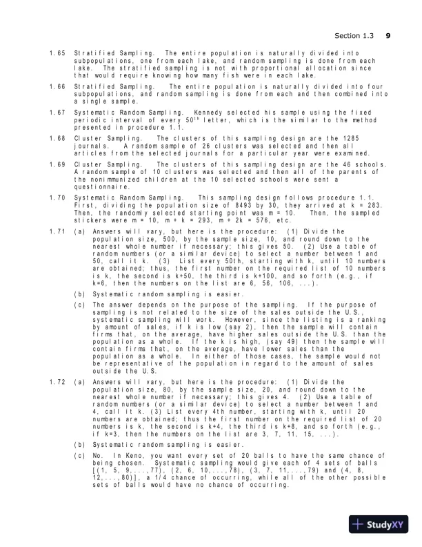 Solution Manual for Introductory Statistics, 10th Edition - Page 12 preview image