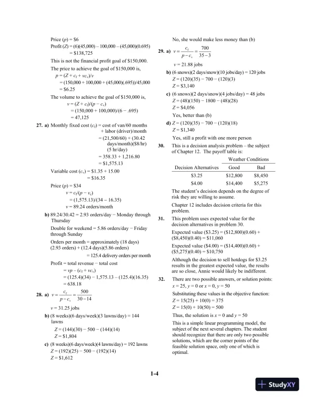 Solution Manual For Introduction To Management Science, 12th Edition - Page 7 preview image