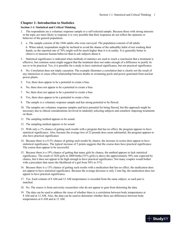 Solution Manual for Biostatistics for the Biological and Health Sciences, 2nd Edition - Page 6 preview image