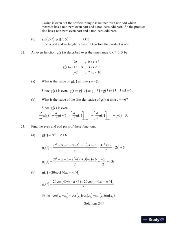 Solution Manual for Signals and Systems, 3rd Edition - Page 15 preview image