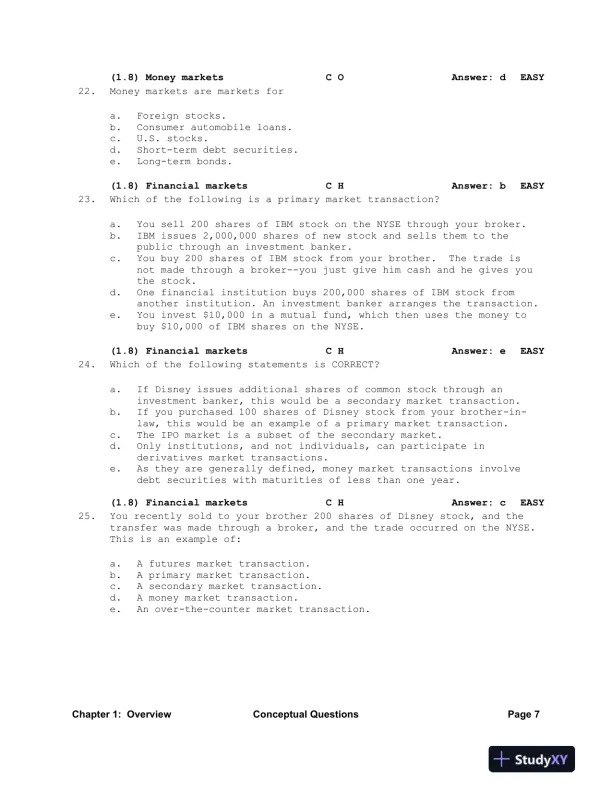 Financial Management: Theory And Practice, 2nd Edition Test Bank - Page 8 preview image