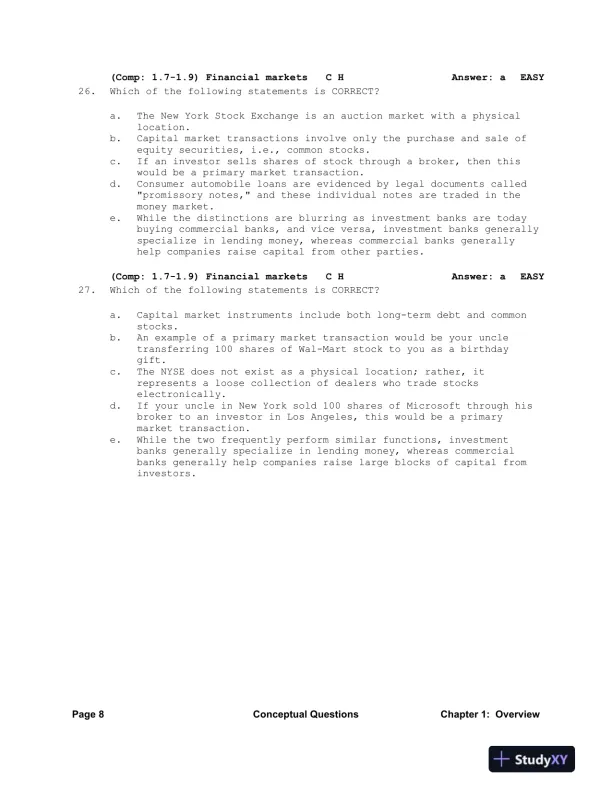 Financial Management: Theory And Practice, 2nd Edition Test Bank - Page 9 preview image