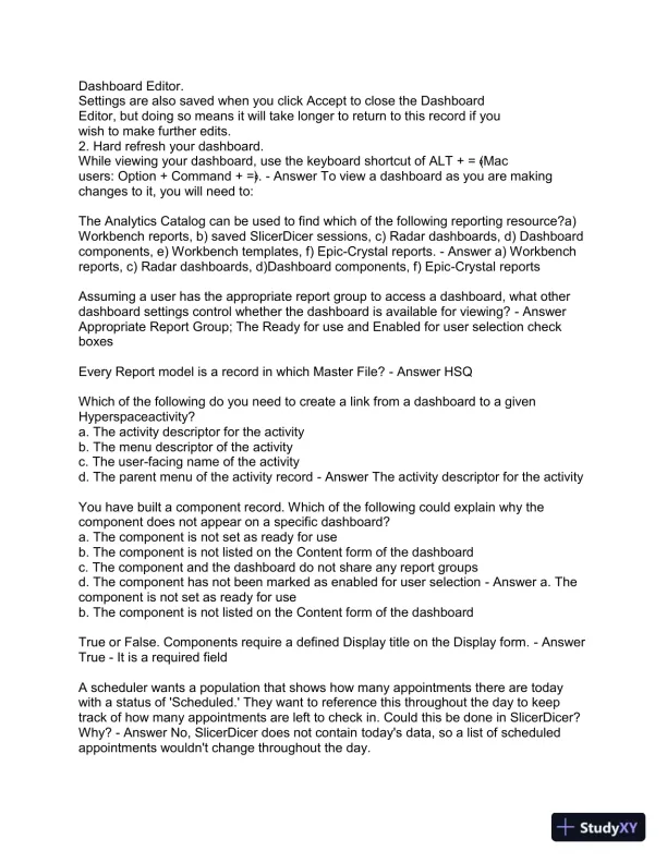 COG170 Cogito Epic Training Fundamentals Practice Exam with Answers (220 Solved Questions) - Page 4 preview image