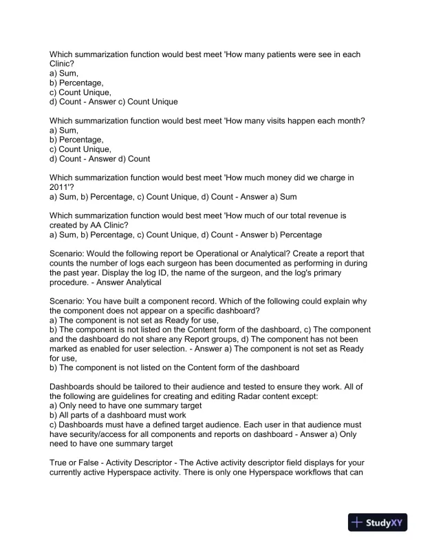 COG170 Cogito Epic Training Fundamentals Practice Exam with Answers (220 Solved Questions) - Page 9 preview image