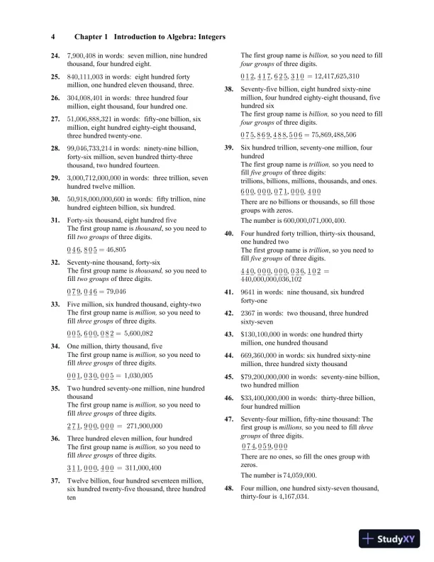 Solution Manual for Prealgebra, 6th Edition - Page 10 preview image